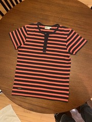 WESC Men’s Henley Dark Sapphire Single Stitch Made In Sweden. Size Small. Used