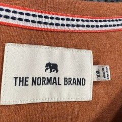 The Normal Brand Henley Shirt Mens 2XL Orange Long Sleeve Casual Comfort