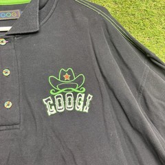 Vintage Coogi Polo Shirt Mens 4XL Black Embroidered Casual Preppy 2000s y2k