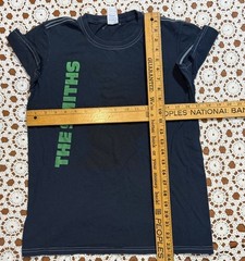 Y2K The Smiths Band T Shirt Size Small Black Faded Graphic Print Indie Rock