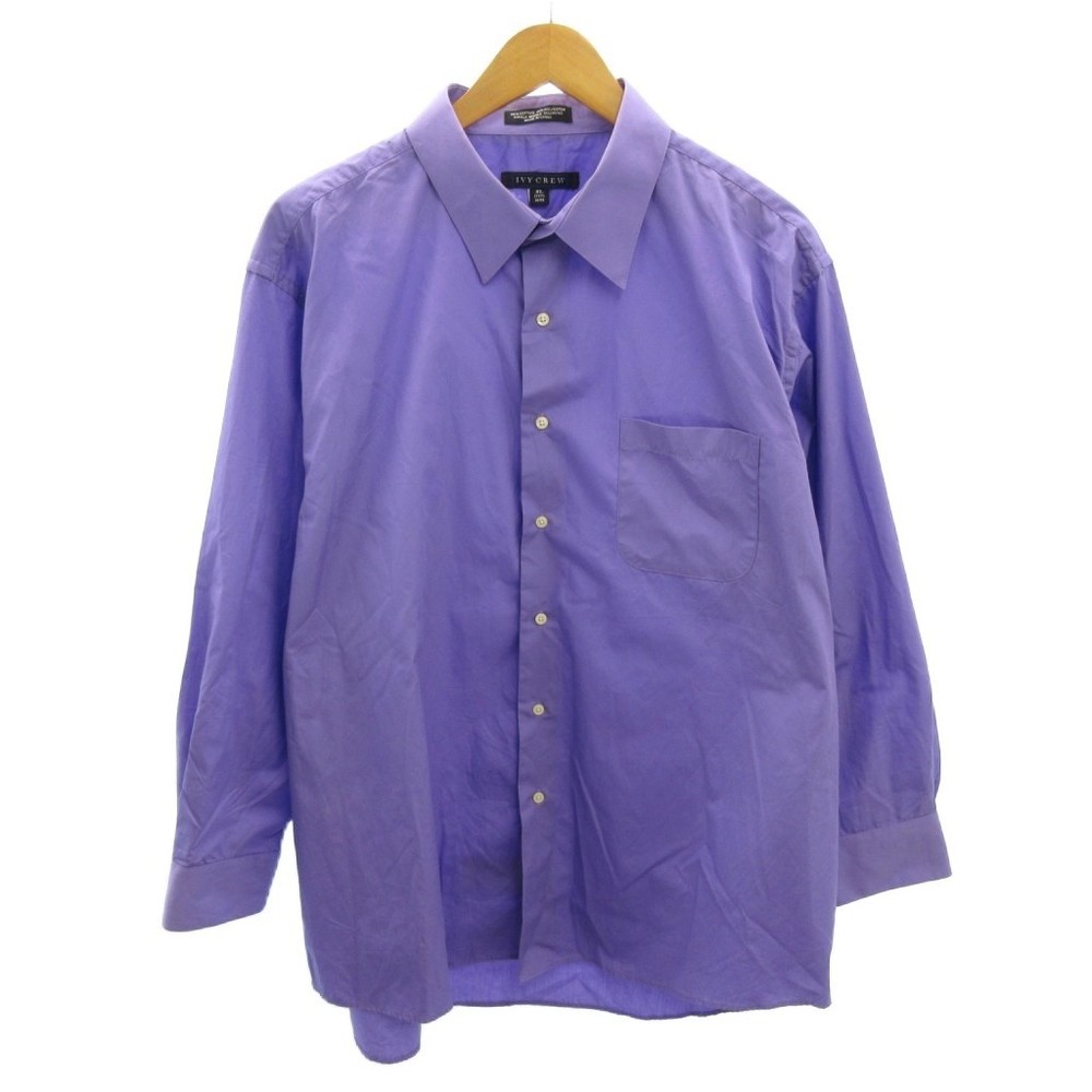 Ivy Crew XL Purple Dress Shirt Long Sleeve Cotton-Poly Excellent Condition