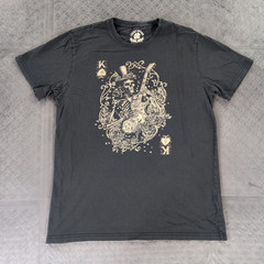 Lucky Brand T Shirt Skull Rock Band Graphic Tee King of Spades Men Medium