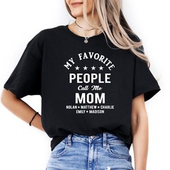 Personalized Mom T Shirt Custom Mommy Mothers Day Gifts With kids Names