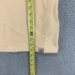 Carhartt Shirt Mens Medium Orange Work Wear Cotton Outdoors Logo Spell Out