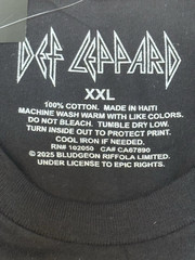 Def Leppard Pyromania Black T-Shirt Size 2X-Large