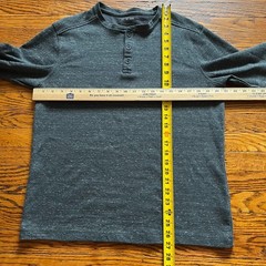 01 Algo Performance Thermal Henley Shirt Mens Large L Quick Dry Anti-Odor UPF 40