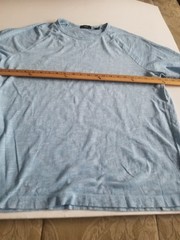 Theory Men’s Dustyn-Ocean Slub Two-Tone Tee in Blue Combo Size XXL