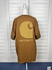 Carhartt Relaxed Fit Brown Pocket Logo Crew Neck Short Sleeve T-Shirt Men’s L