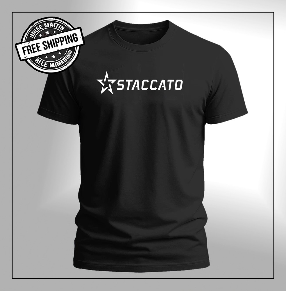HOT SALE – Staccato Guns Firearms Logo Heavy Cotton T-Shirt – USA Size