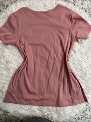 Trendy Pink Graphic Tee – “Shhhh No One Cares” Statement Shirt – Size LARGE
