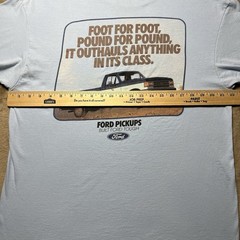 Ford F150 OBS Built Ford Tough Slogan T Shirt Mens Large Blue Truck Graphic Tee