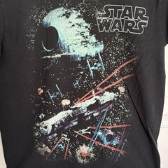 C-Life Group Star Wars Death Star Millennium Falcon Graphic T-Shirt Size S