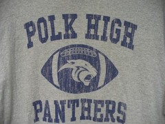 XL Custom Gray Polk High Panthers T-Shirt from Married With Children (Al Bundy)