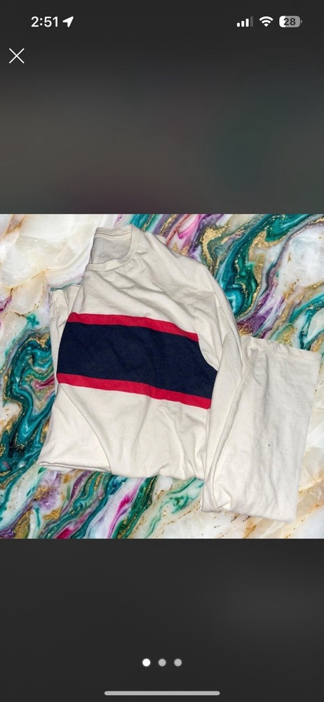 Old Navy Soft-Washed Men’s Striped Crew Neck Long Sleeve T-Shirt XL