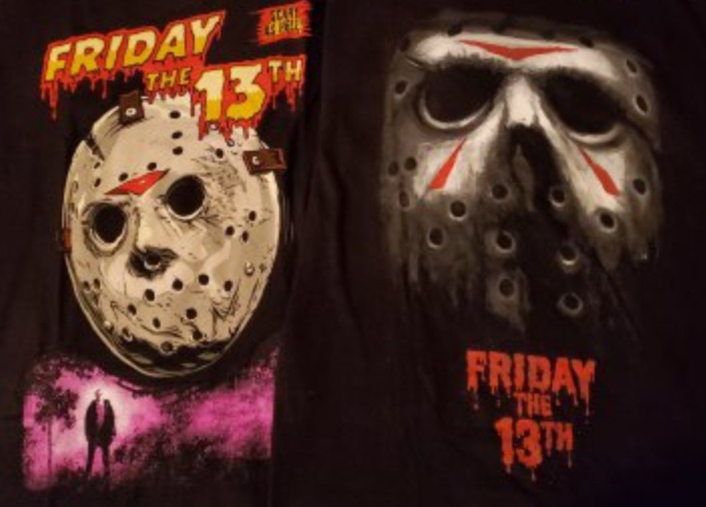 Set Of 2 Friday The 13th Movie Horror T-Shirt Jason Voorhees Tee Sz M Nwt