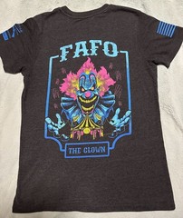 Grunt Style FAFO The Clown Graphic T-Shirt, Women’s Fitted Size Large
