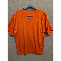 Nike Dri-FIT Mens Training Shirt Orange Short Sleeve Swoosh Large 371642-891