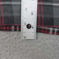 Eddie Bauer Henley Lounge Shirt Mens LT Gray Plaid Cotton Cabincore Lodgewear