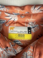 Jack Nicklaus Polo Shirt Men’s Orange Flamingo Short Sleeve Size M