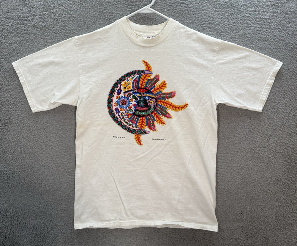 Vintage Yazbek Shirt Adult Large White Aztec Nature Grunge Skater Thrasher Y2K