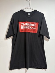 VINTAGE – RADIO SHACK CORP LOGO BLACK SHORT SLEEVE T-SHIRT XL LAT 100% COTTON