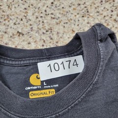 Carhartt Shirt Mens Large Black Short Sleeve Tee Work Wear Outdoors Adult A9*