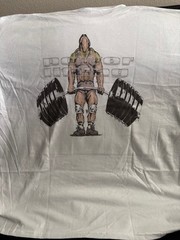 NEW POWER LIFTING : “DTG” PRINT On 100% COTTON WHITE T-SHIRT 2XX