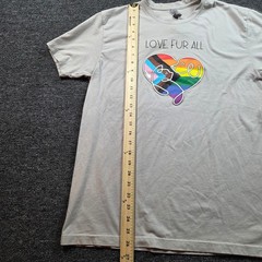 Next Level Apparel T Shirt Unisex M Love Fur All Pride Rainbow Dog Cat Graphic