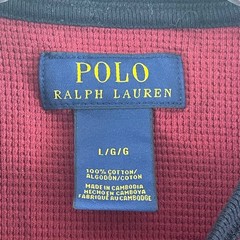 Polo Ralph Lauren Mens Red Black Buffalo Plaid Waffle Knit Thermal Shirt Large