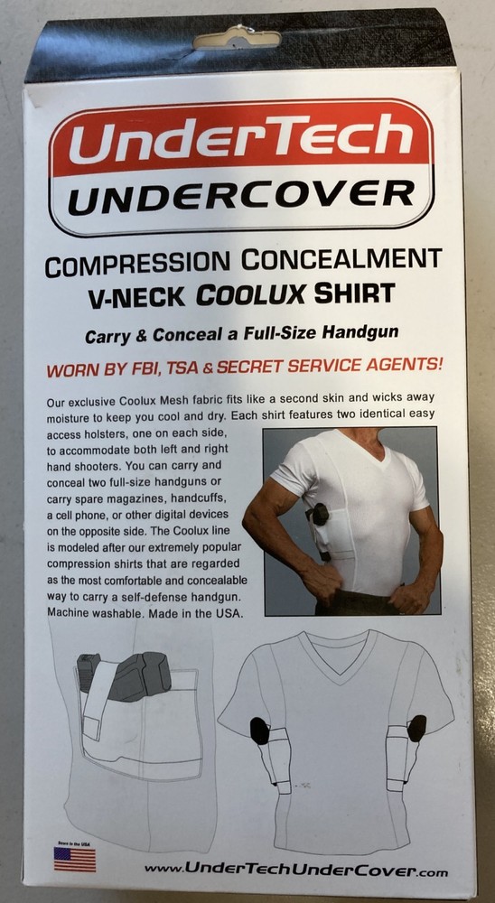 UnderTech Undercover Men’s Concealed Carry T-Shirt (V-Neck Coolux Mesh)