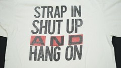 Rare VTG Accurate Graphic Industries Strap In Shut Up and Hang On T Shirt 90s XL
