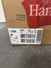 Hanes Beefy-T 5180R Black T-Shirts 72 Pack Size Medium M Factory Sealed New