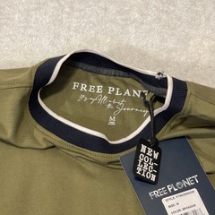 Free Planet Mens Ringer Pocket T-Shirt Olive Green Size M NWT