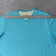 Tommy Bahama Shirt Men XL Blue Pima Cotton Bali High Tide V-Neck T-Shirt Outdoor
