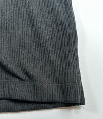 H&M Men’s Medium Ribbed Knit Loose Fit Coupe Ample Solid Black T-Shirt NWT