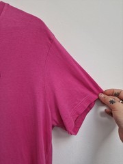 Diesel Hot Pink Graphic T-Shirt L/XL Unisex Streetwear Tee Cap Sleeves