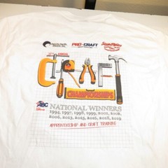 NEW ABC CALIFORNIA CONSTRUCTION ENGINEERS TOOLS CRAFT CHAMPIONSHIP T SHIRT XL