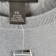 The Men’s Store at Bloomingdale’s Cashmere Blend Sweater Tee XXL Blue Gray S/S