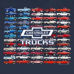 Joe Blow T’s Chevy Trucks American Flag Mens T-Shirt Silverado Apache C10 Square