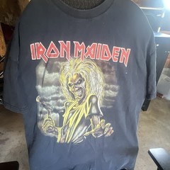 Fruit of the Loom Heavy Cotton Iron Maiden Killers Eddie Graphic Tee Black 2XL