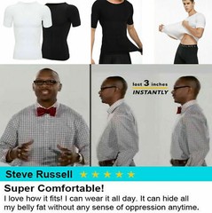 Men’s Fashion Compression T-Shirt Body Shaper Crew Neck Muscle Workout Tank Top