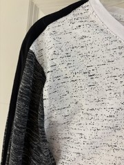 Brooklyn Cloth Men’s Long Sleeve Raglan Shirt Size Medium Space Dye Marled Gray
