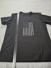 Black Light Weight Moisture Wickened Patriotic T-Shirt Size Large