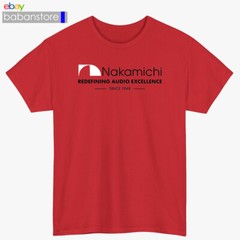 Nakamichi Audio Logo Black/White/Grey/Navy/Red/Light Blue T-Shirt Size S-5XL