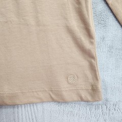Vustra Shirt Mens L Beige Long Sleeve Henley Organic Cotton Sustainable Casual