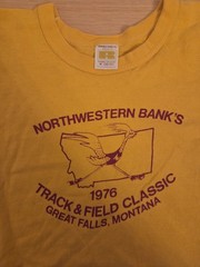 Russell Athletic 1976 Track & Field Classic Graphic Yellow Men’s M Crew Neck Tee