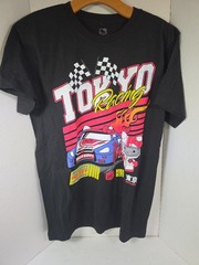 Hello Kitty by Sanrio Tokyo Racing Graphic Men’s Black Cotton T-Shirt NWT