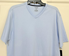 NWT Murano size M lt peri blue short sleeve v-neck shirt mens