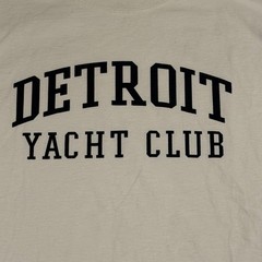 Champion Detroit Yacht Club Graphic T-Shirt White Cotton Mens M T425 WH Nautical
