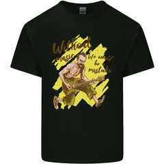Without Music Life Would Be a Mistake Guitar Mens Cotton T-Shirt Tee Top